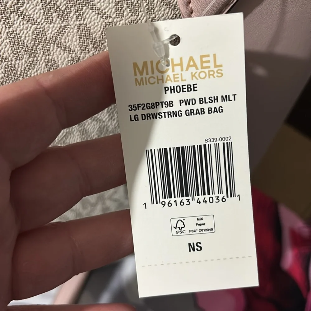 NWT Michael Kors Phoebe Large Draw String Bucket Grab Bag - Picture 7 of 8